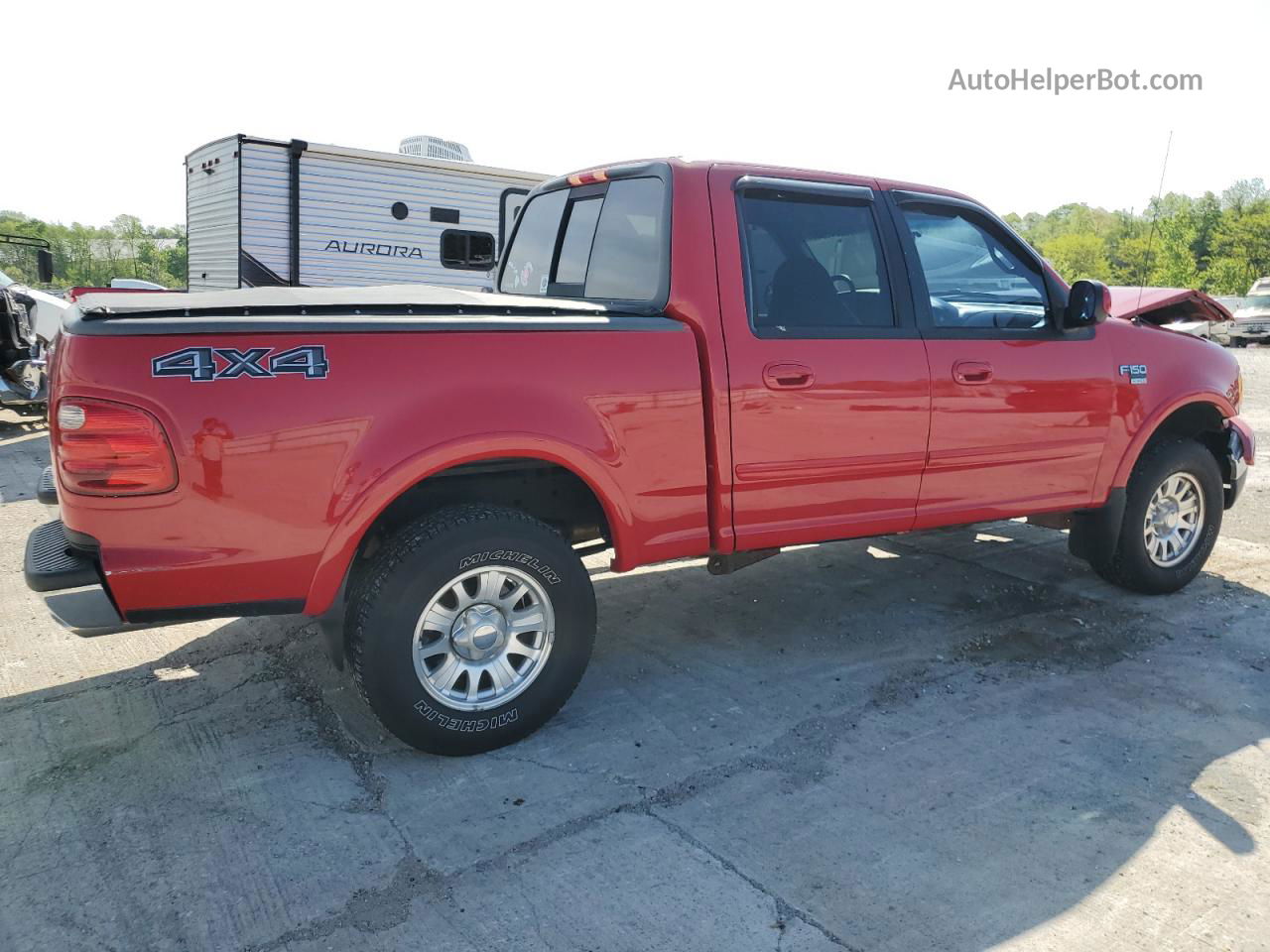 2001 Ford F150 Supercrew Red vin: 1FTRW08L91KD71345