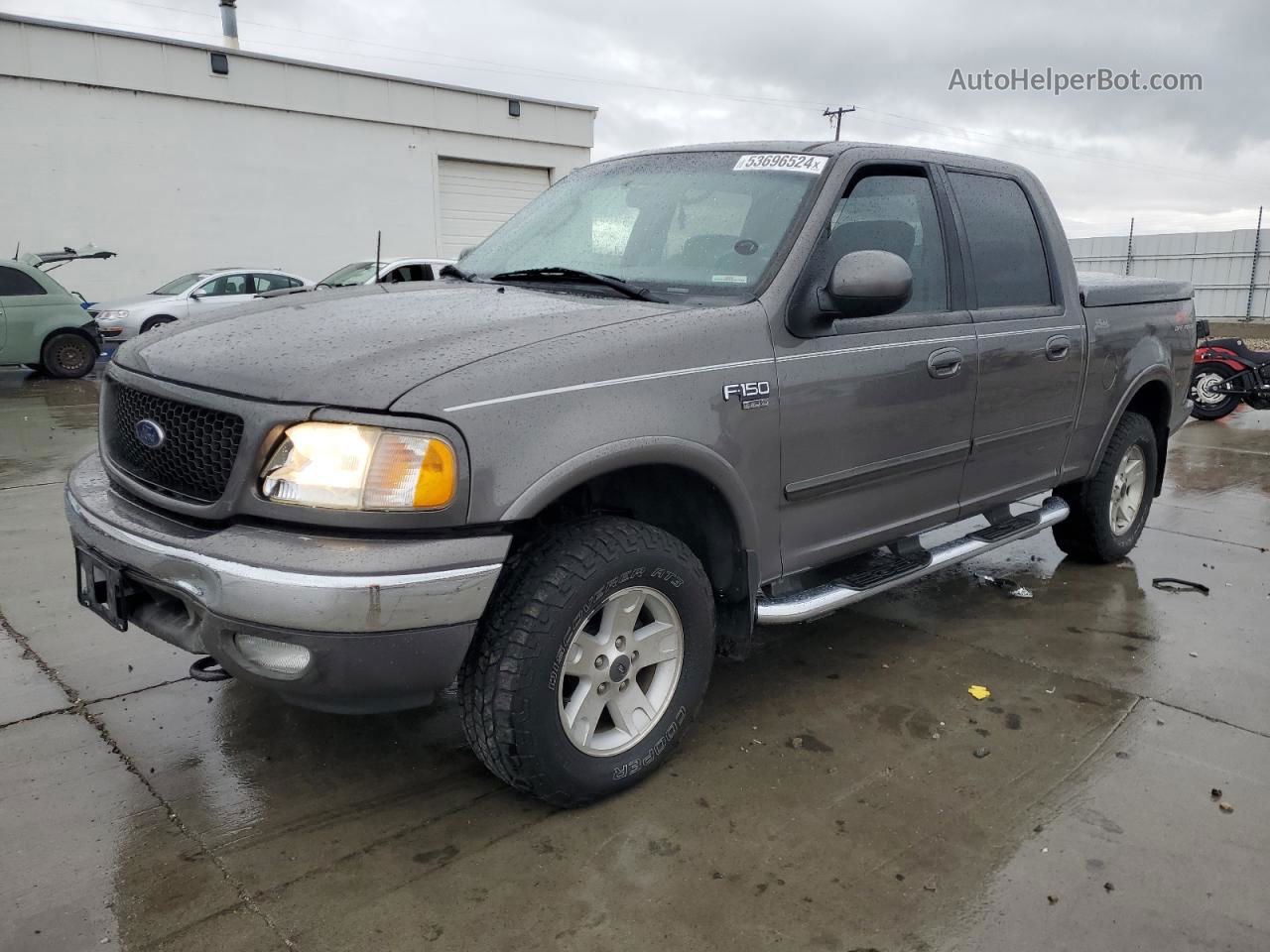 2003 Ford F150 Supercrew Gray vin: 1FTRW08L93KD40602