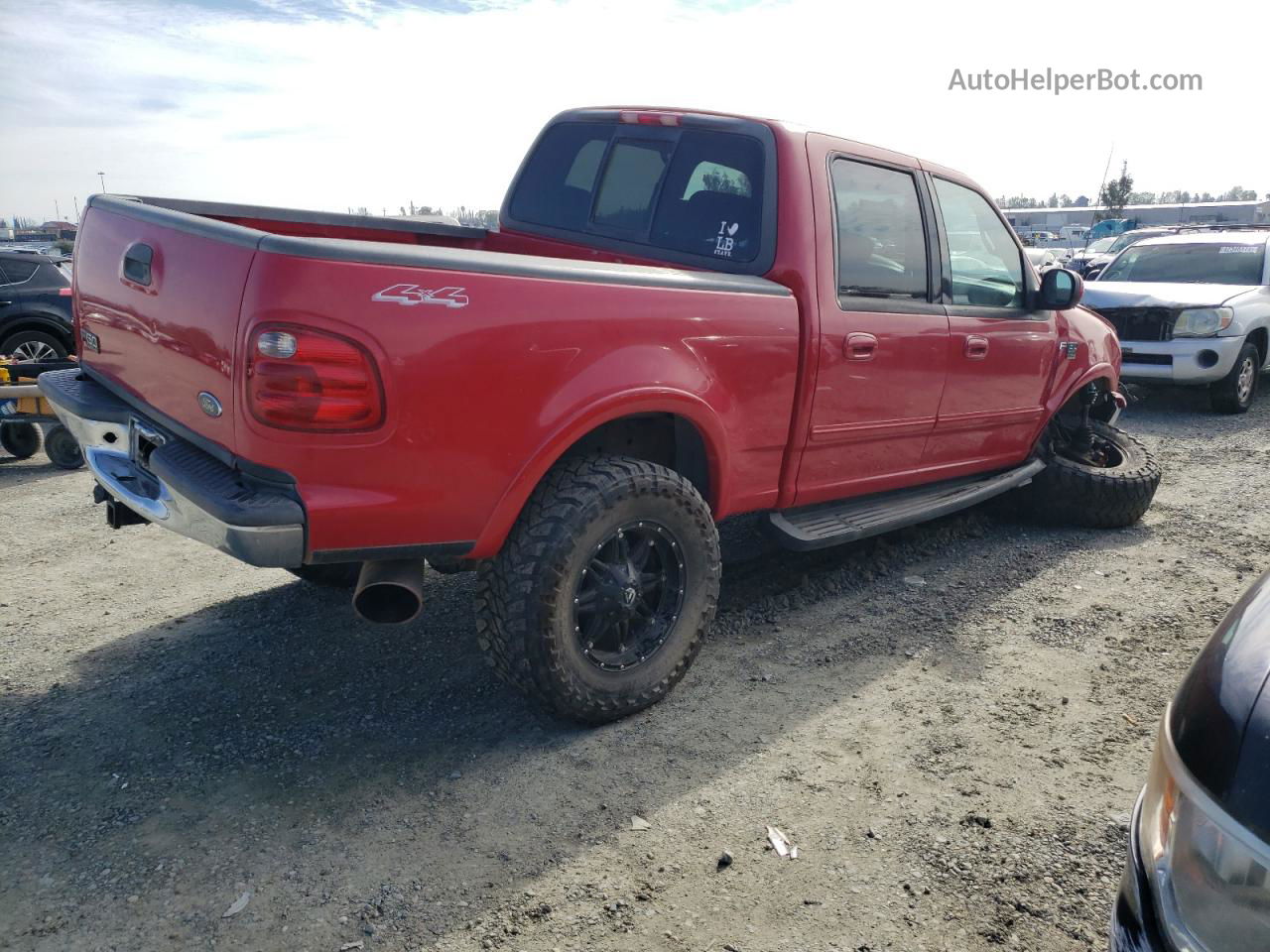 2001 Ford F150 Supercrew Red vin: 1FTRW08LX1KA22856