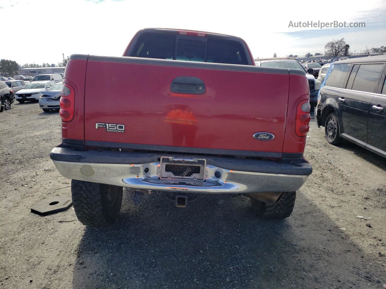 2001 Ford F150 Supercrew Red vin: 1FTRW08LX1KA22856