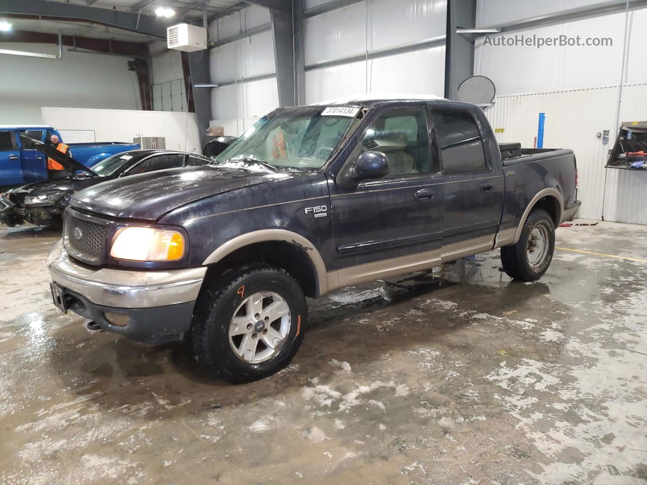 2001 Ford F150 Supercrew Blue vin: 1FTRW08LX1KA86783