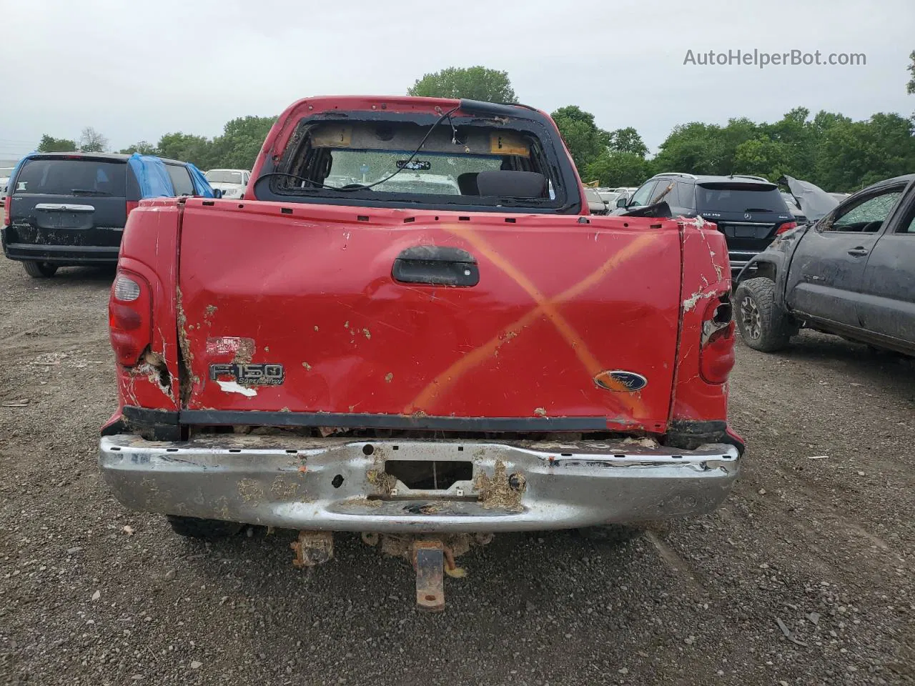 2003 Ford F150 Supercrew Red vin: 1FTRW08LX3KD02635