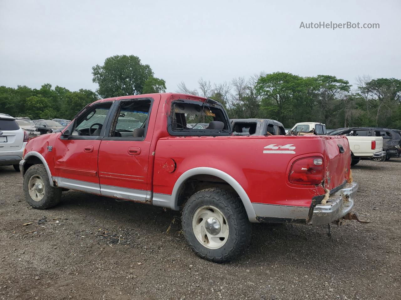 2003 Ford F150 Supercrew Red vin: 1FTRW08LX3KD02635