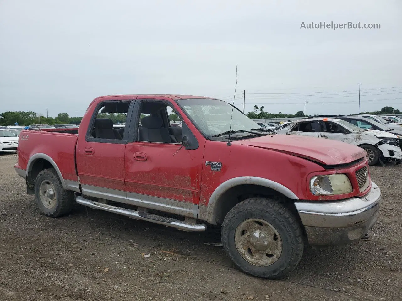 2003 Ford F150 Supercrew Red vin: 1FTRW08LX3KD02635