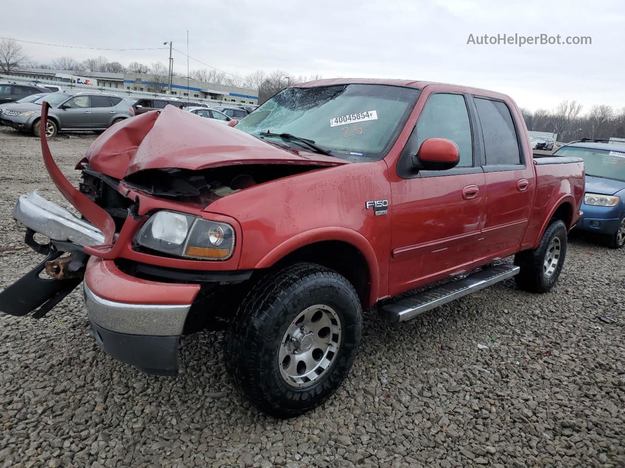 2001 Ford F150 Supercrew Red vin: 1FTRW08W91KD73607