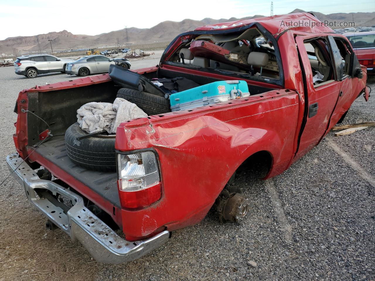 2004 Ford F150 Supercrew Red vin: 1FTRW12W44KB58008