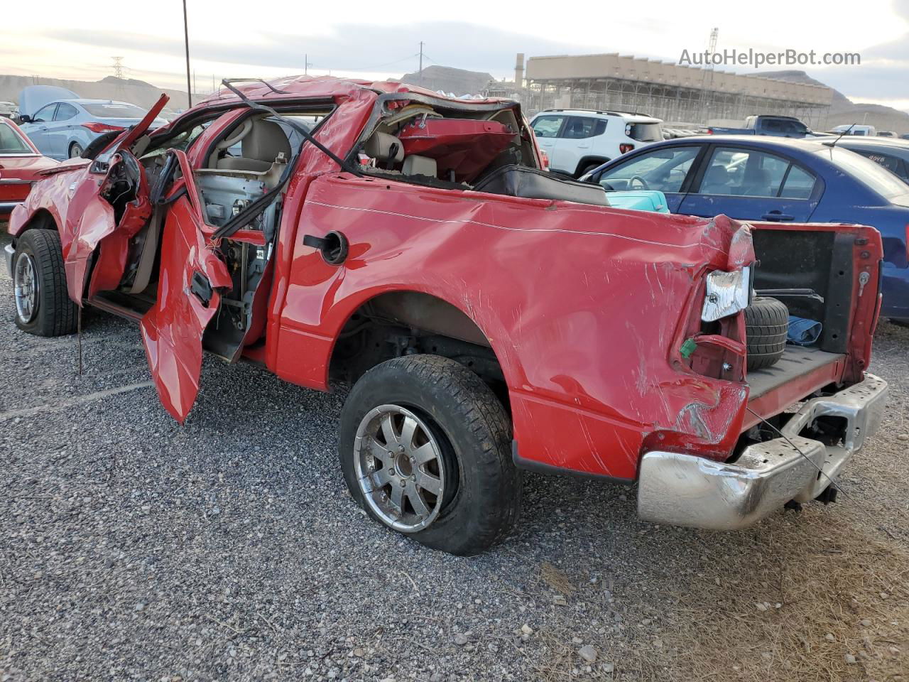 2004 Ford F150 Supercrew Red vin: 1FTRW12W44KB58008