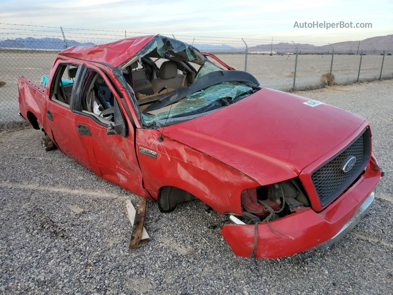 2004 Ford F150 Supercrew Red vin: 1FTRW12W44KB58008