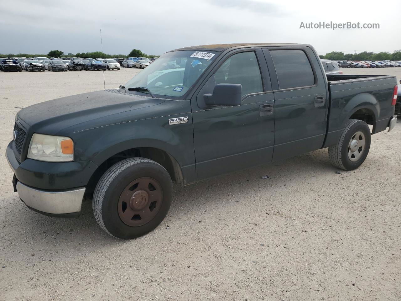 2005 Ford F150 Supercrew Зеленый vin: 1FTRW12W45KE13869