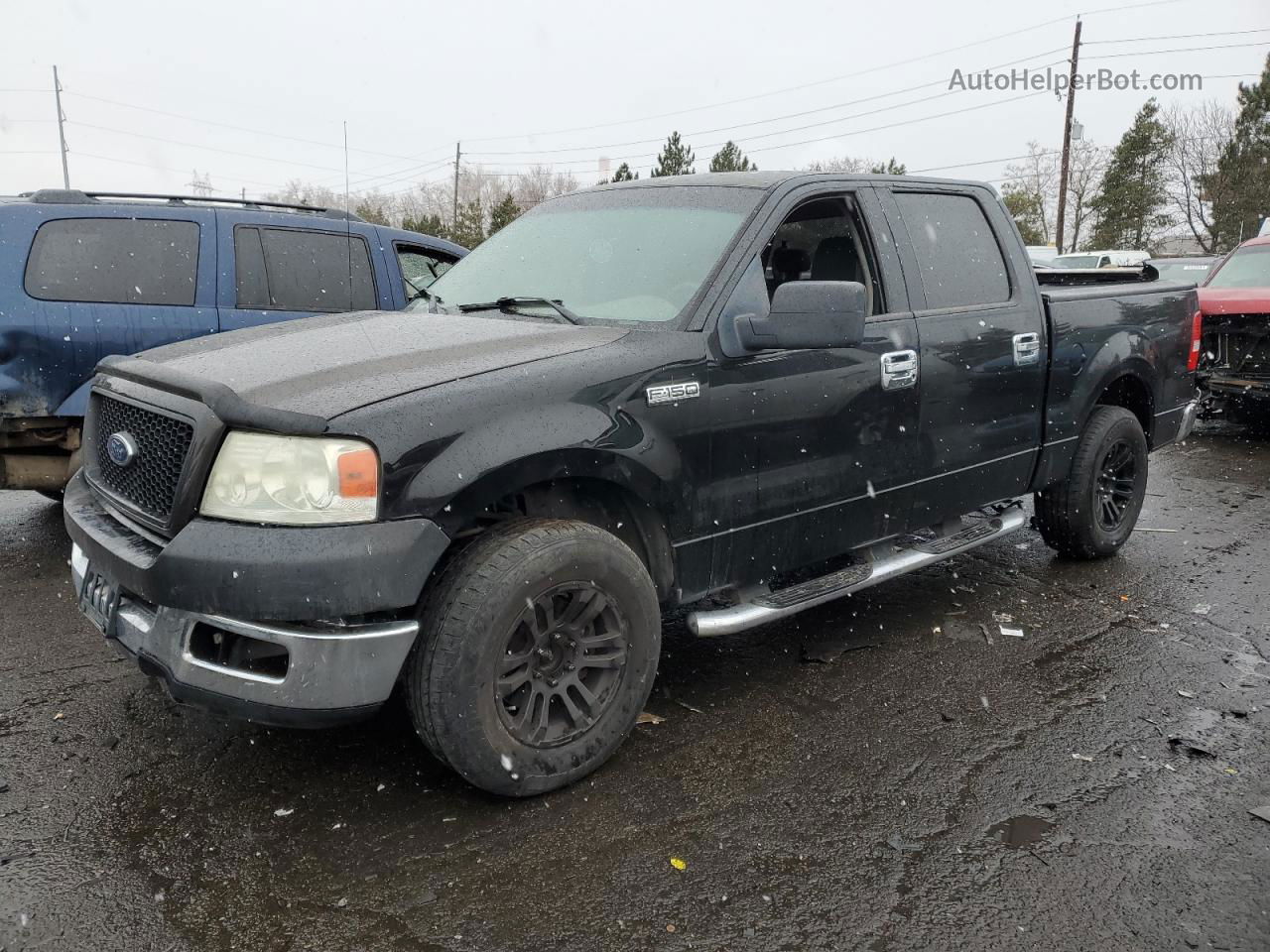 2004 Ford F150 Supercrew Черный vin: 1FTRW12W54KD23807