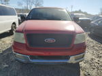 2004 Ford F150 Supercrew Red vin: 1FTRW12W74KC53517