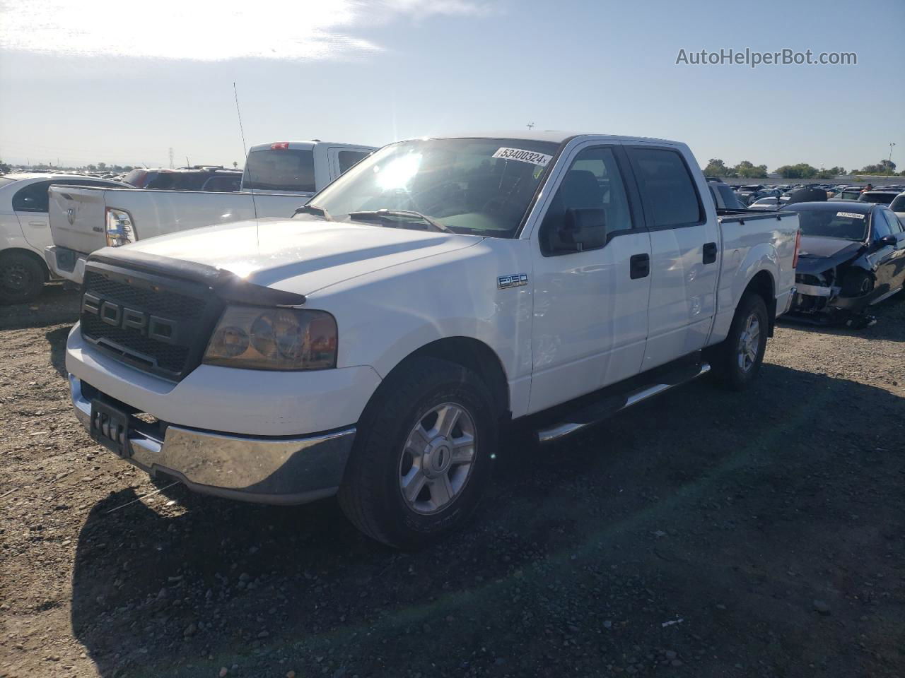 2004 Ford F150 Supercrew White vin: 1FTRW12W74KD49535