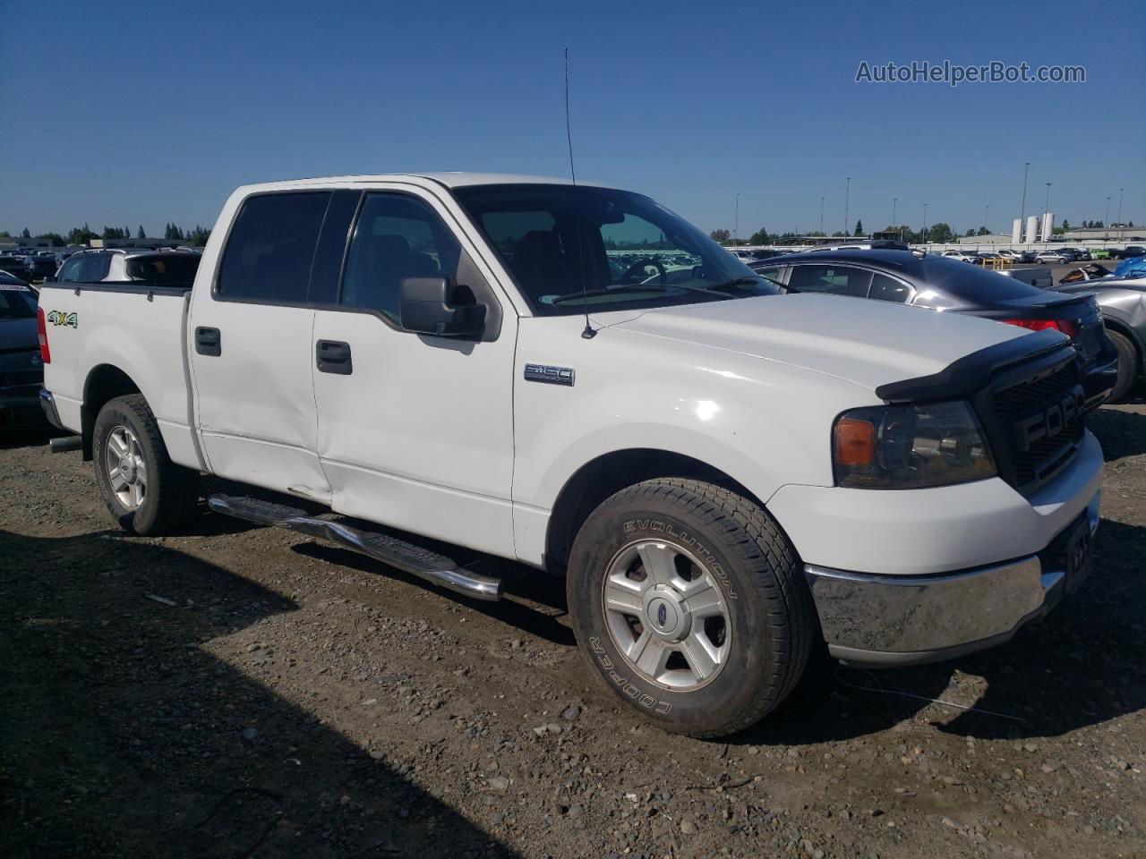 2004 Ford F150 Supercrew White vin: 1FTRW12W74KD49535