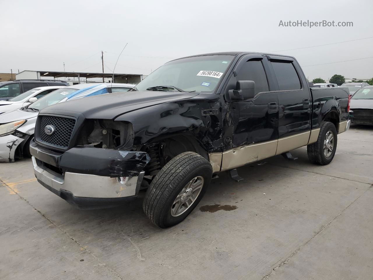 2005 Ford F150 Supercrew Black vin: 1FTRW12W85KB82037