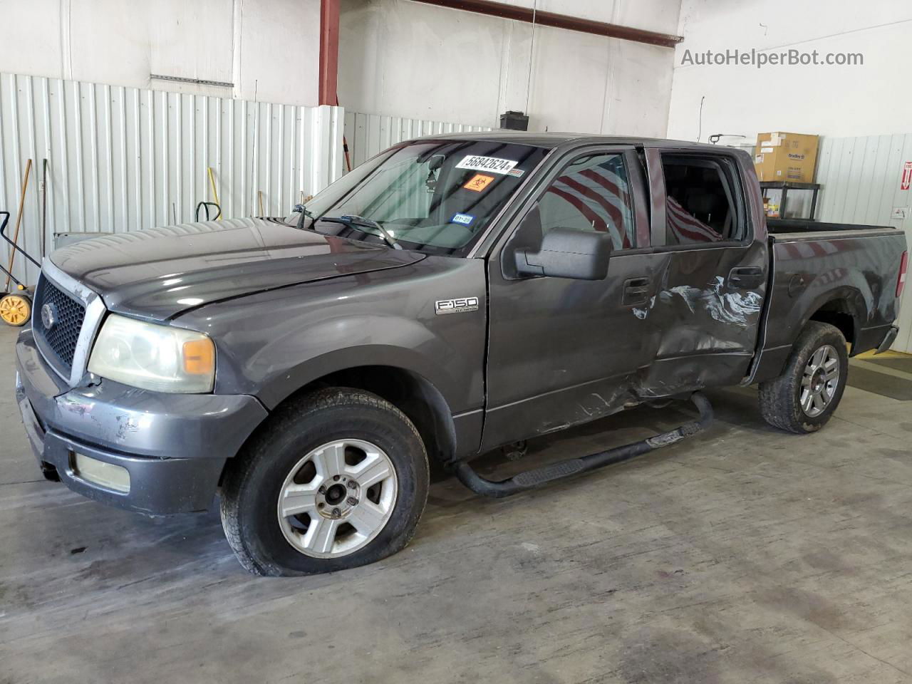 2005 Ford F150 Supercrew Gray vin: 1FTRW12W95FA25593