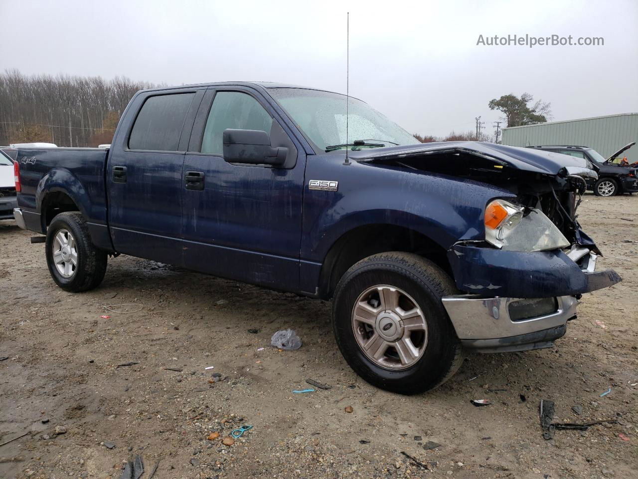 2004 Ford F150 Supercrew Blue vin: 1FTRW14W44KC89775