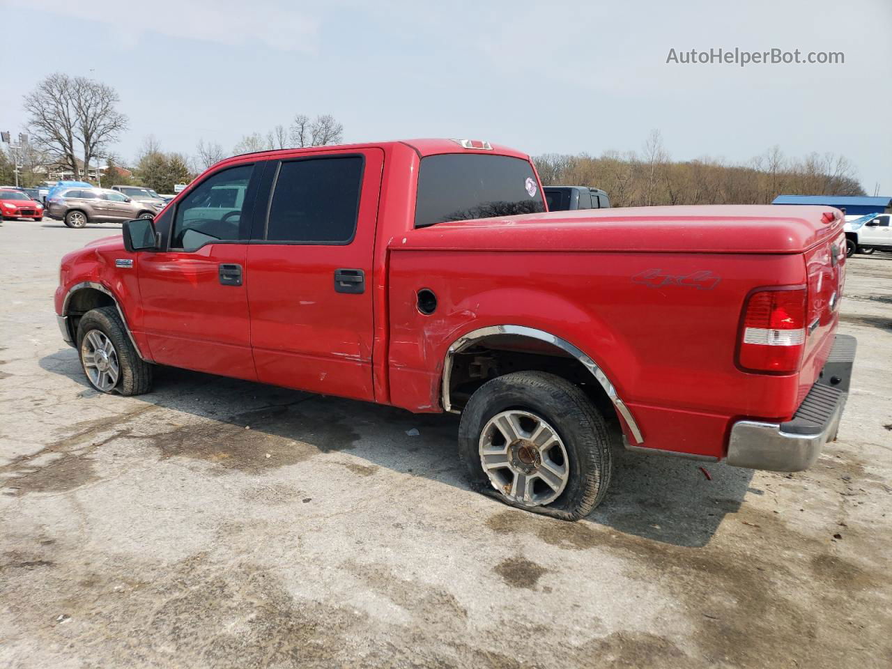 2004 Ford F150 Supercrew Red vin: 1FTRW14W94KA52358