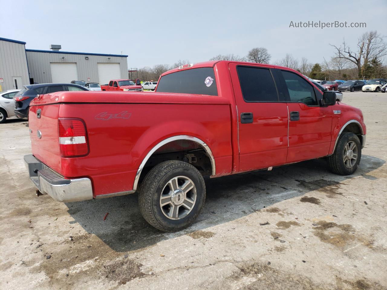 2004 Ford F150 Supercrew Red vin: 1FTRW14W94KA52358