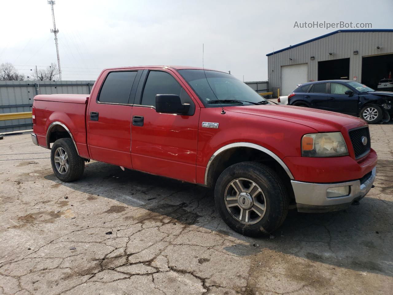 2004 Ford F150 Supercrew Red vin: 1FTRW14W94KA52358