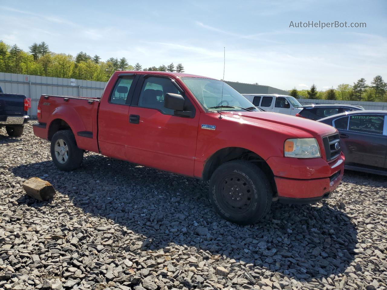 2005 Ford F150 Красный vin: 1FTRX04W25KC98581