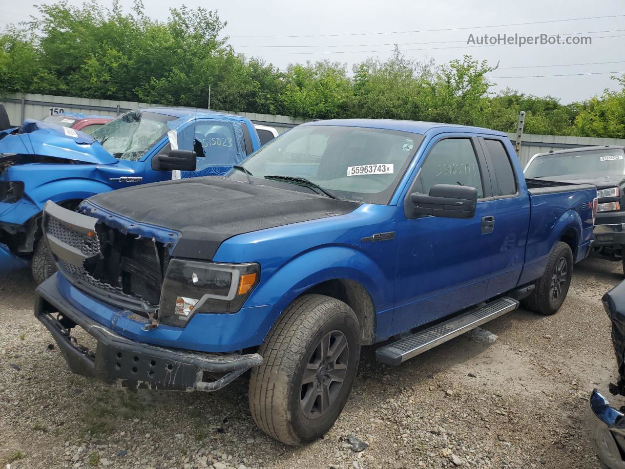 2009 Ford F150 Super Cab Blue vin: 1FTRX12899FA74703