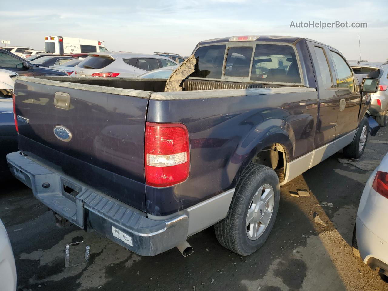 2004 Ford F150  Синий vin: 1FTRX12W14NA90536