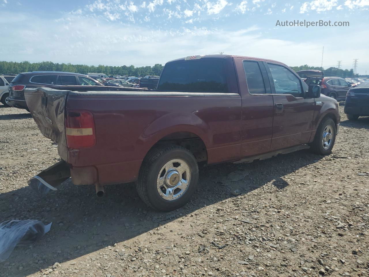 2004 Ford F150  Maroon vin: 1FTRX12W14NB02636