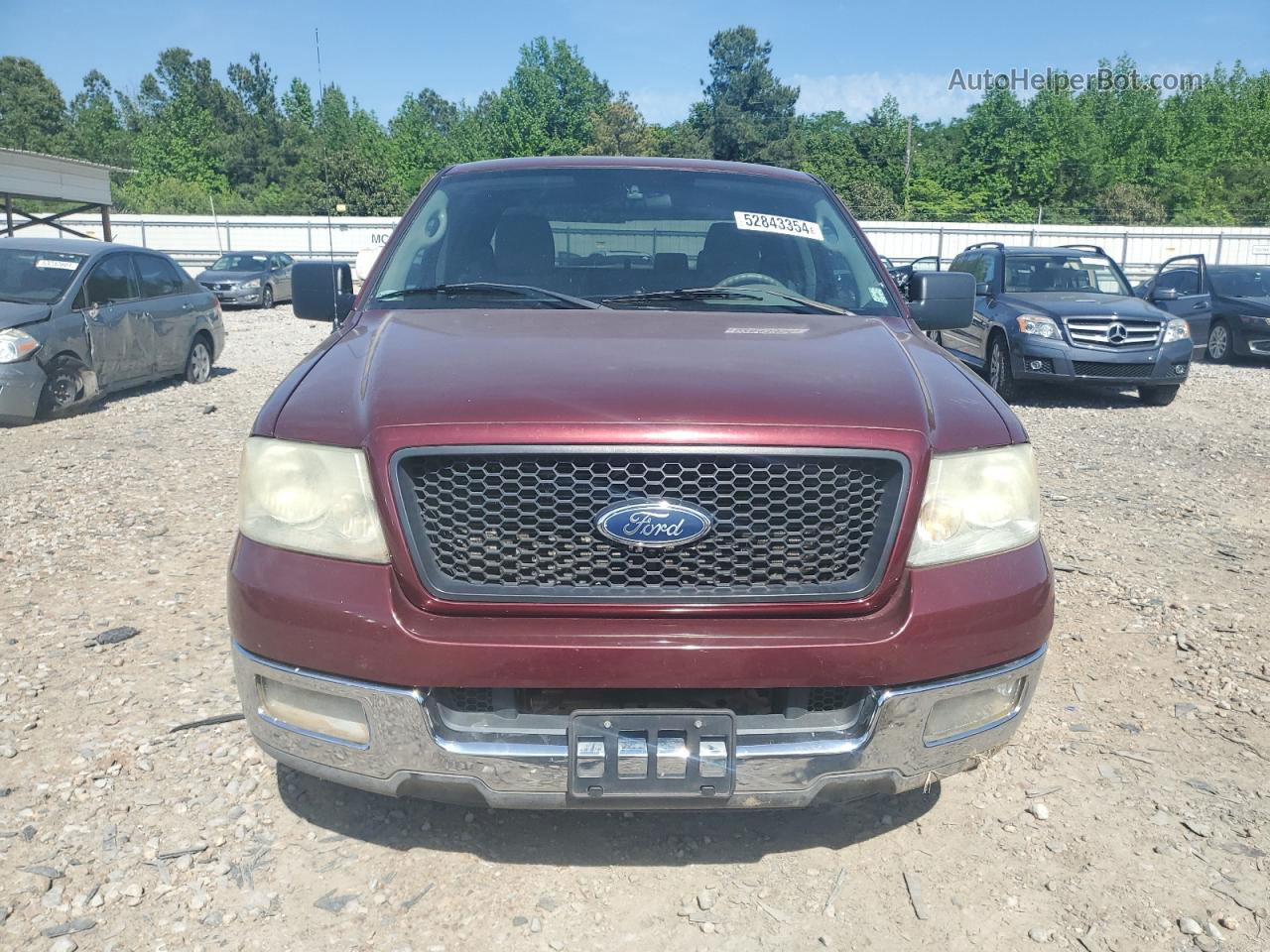 2004 Ford F150  Maroon vin: 1FTRX12W14NB02636