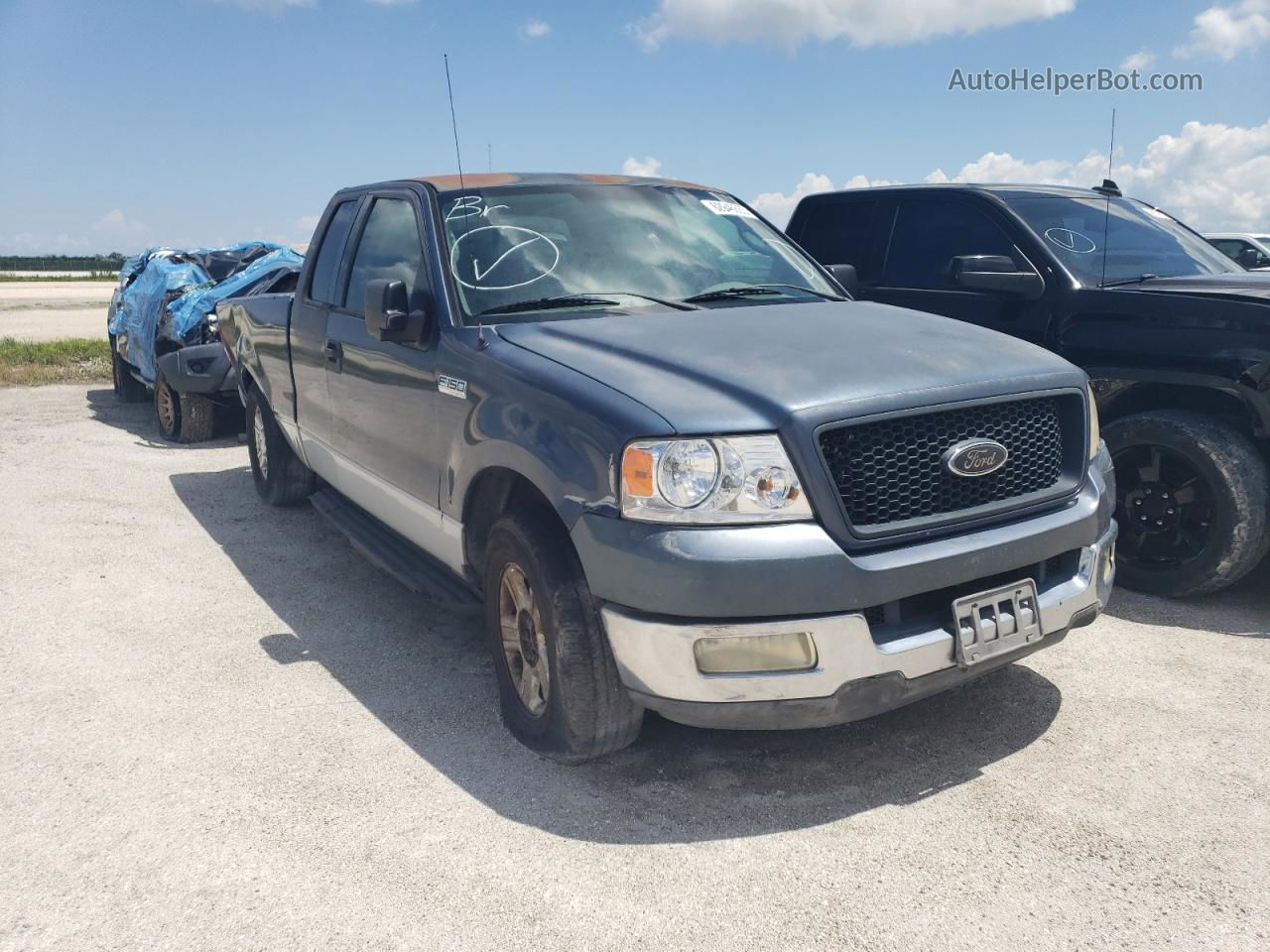 2004 Ford F150  Синий vin: 1FTRX12W44NB15543