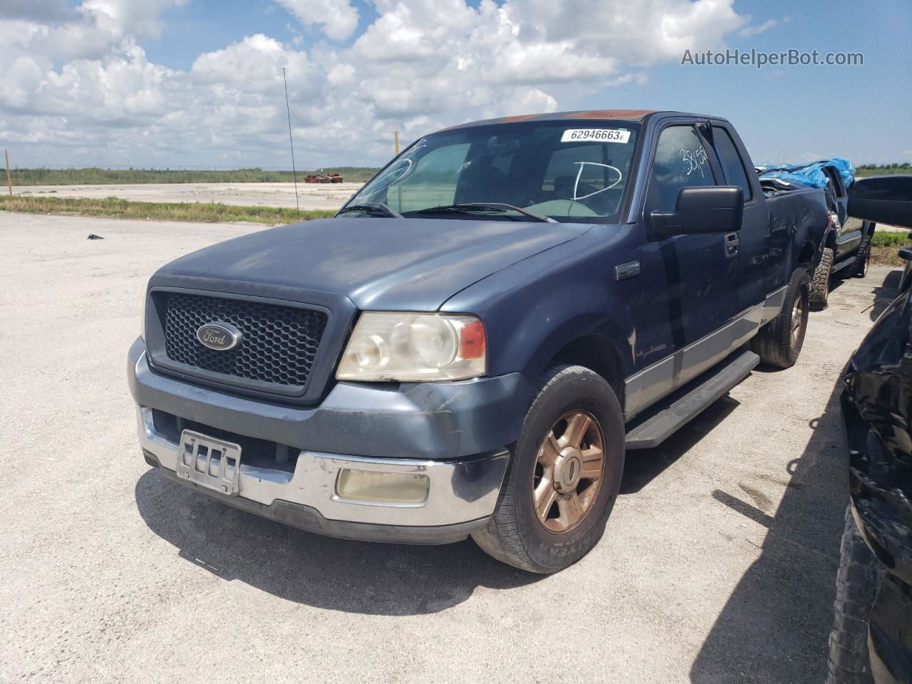 2004 Ford F150  Синий vin: 1FTRX12W44NB15543