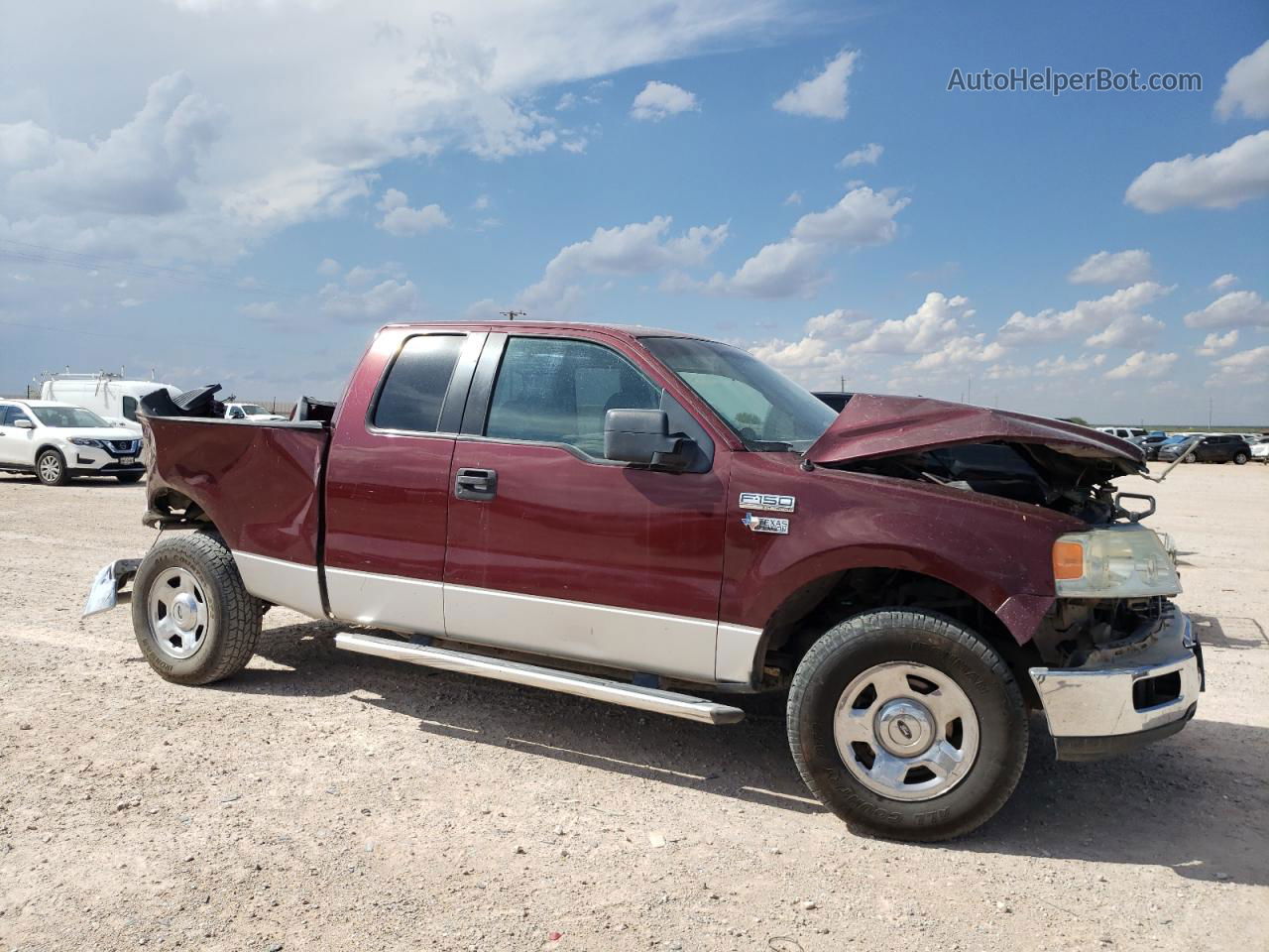 2005 Ford F150  Maroon vin: 1FTRX12W45FA40225