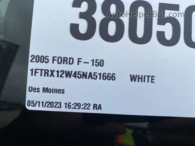 2005 Ford F150   vin: 1FTRX12W45NA51666