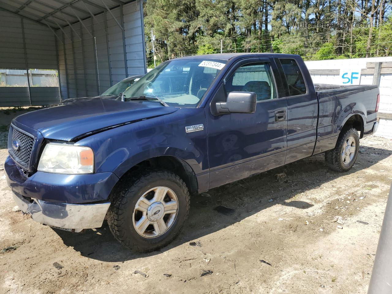 2004 Ford F150  Blue vin: 1FTRX12W54NA80236