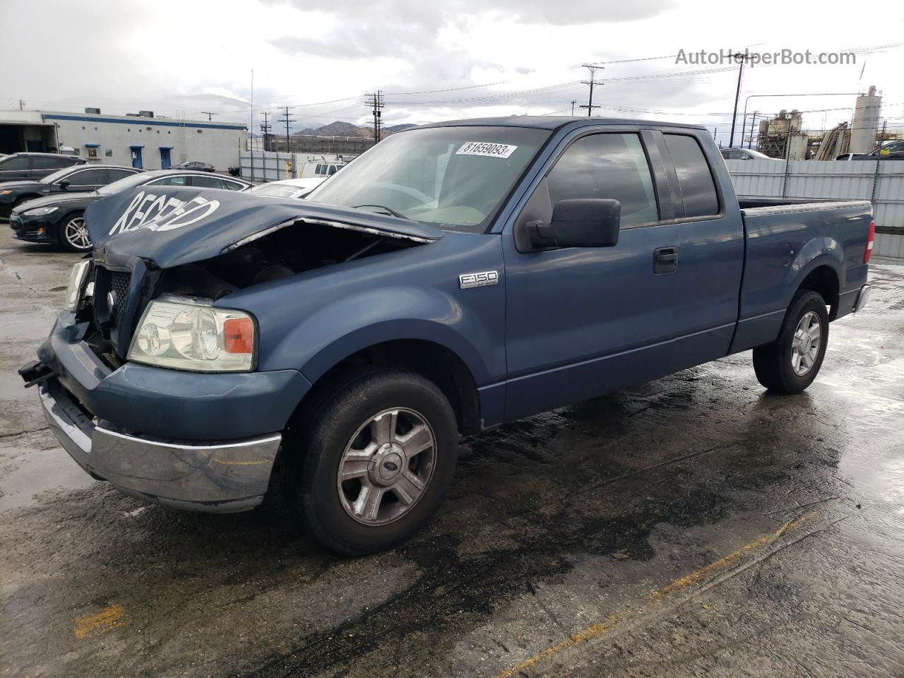 2004 Ford F150  Синий vin: 1FTRX12W64NB15592