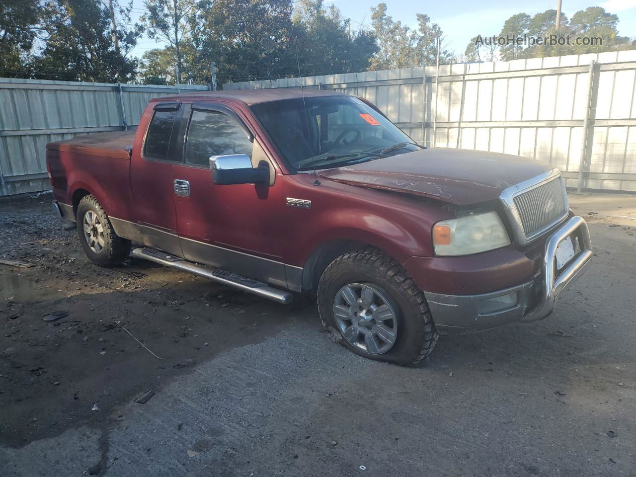 2004 Ford F150  Burgundy vin: 1FTRX12W74NB01801