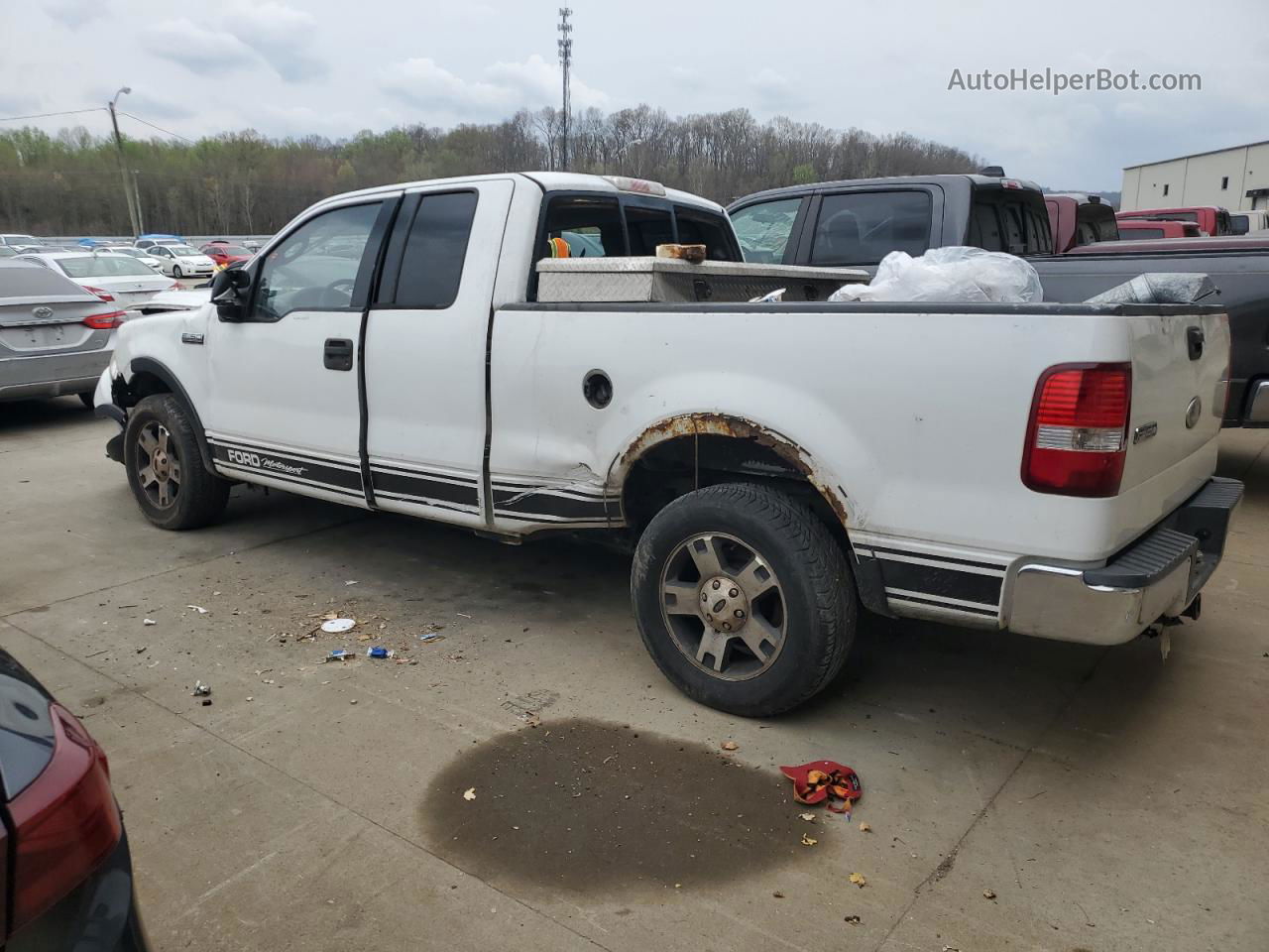 2004 Ford F150  White vin: 1FTRX12W84NA26476