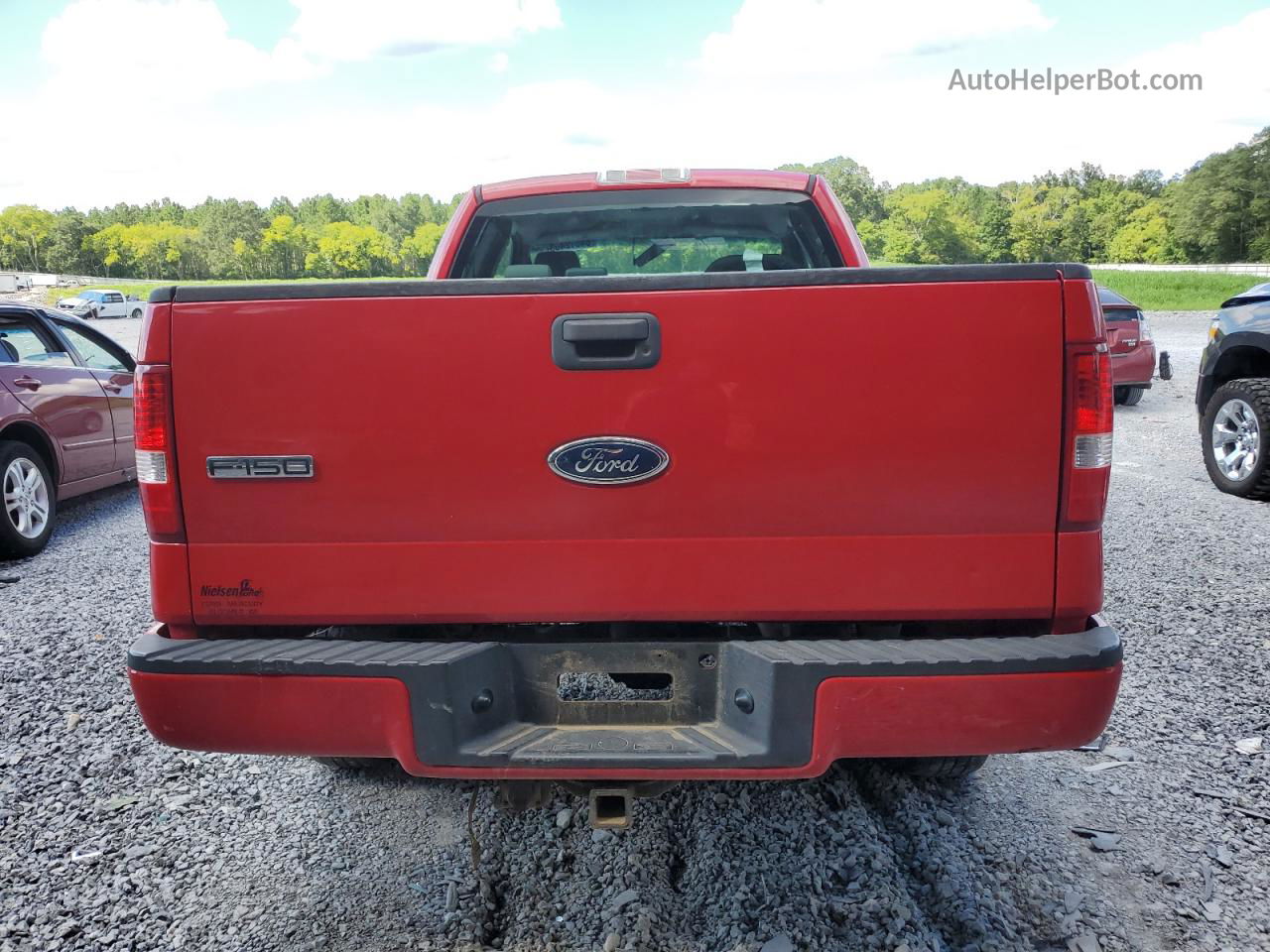 2005 Ford F150  Red vin: 1FTRX14W05FA91234