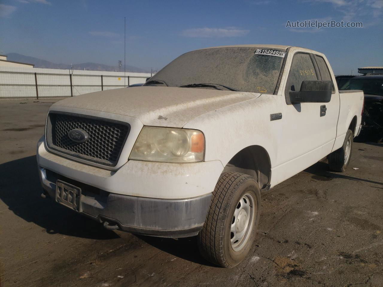 2005 Ford F150  White vin: 1FTRX14W15FB49710