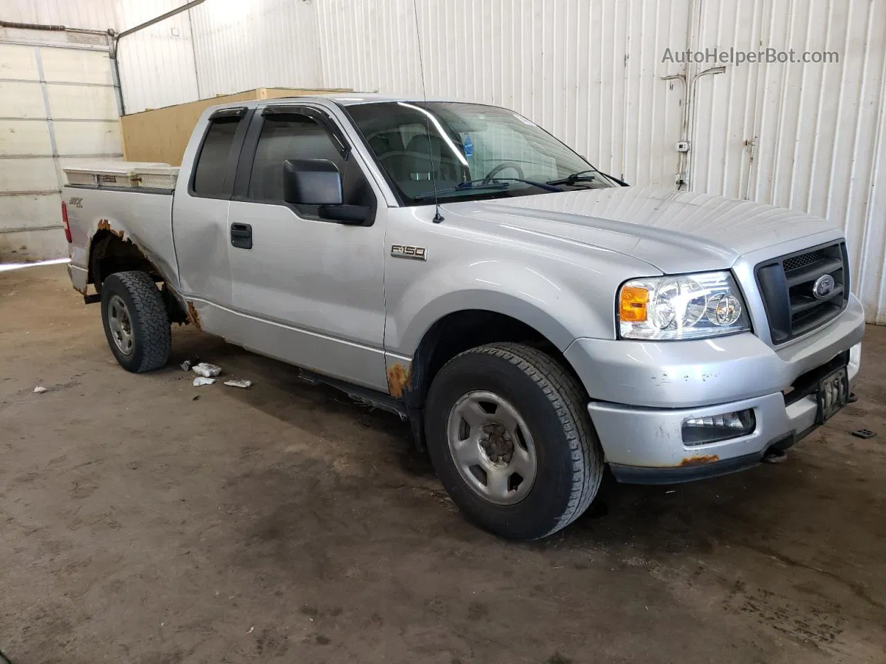 2005 Ford F150  Silver vin: 1FTRX14W25NA48794