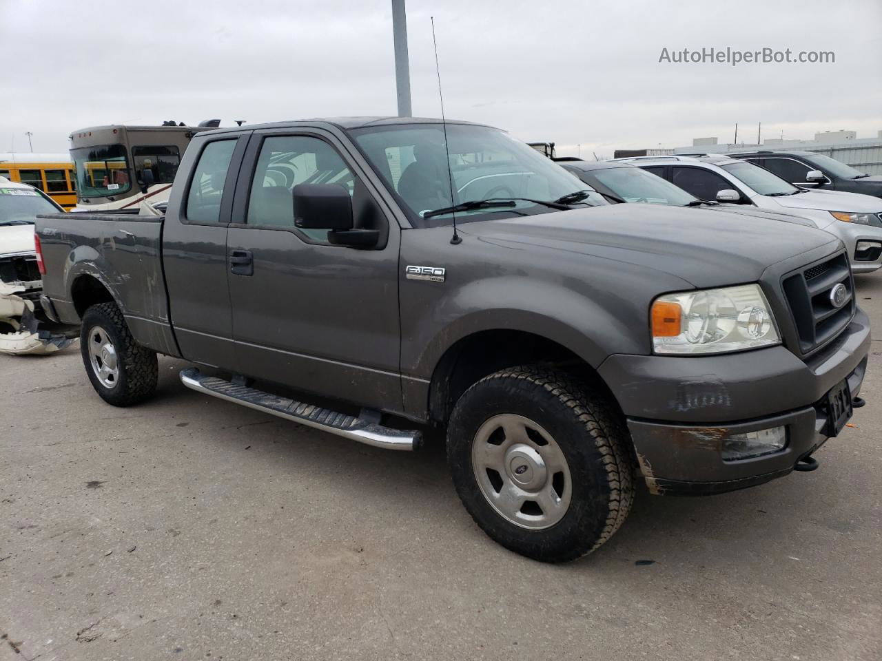 2005 Ford F150  Серый vin: 1FTRX14W65NB21536