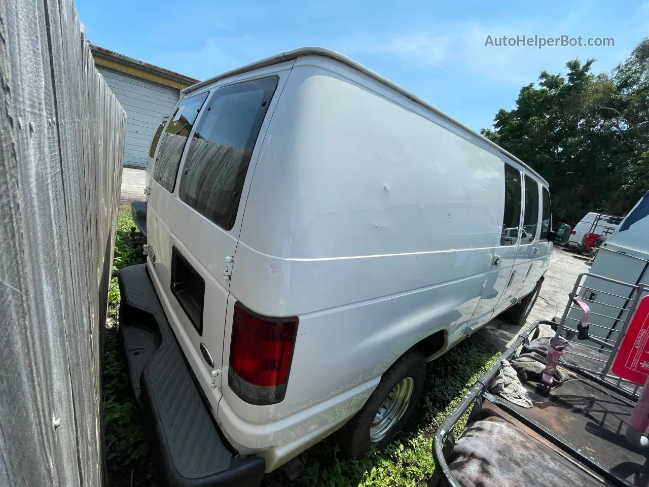 2008 Ford Econoline E350 Super Duty Van White vin: 1FTSE34L48DA74669