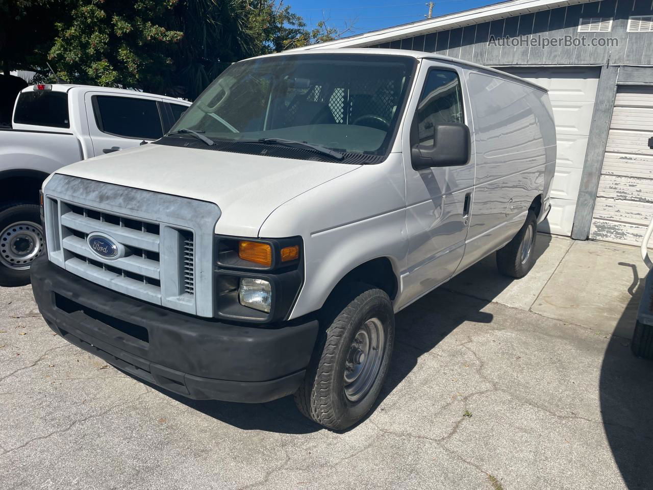 2008 Ford Econoline E350 Super Duty Van White vin: 1FTSE34L48DA74669