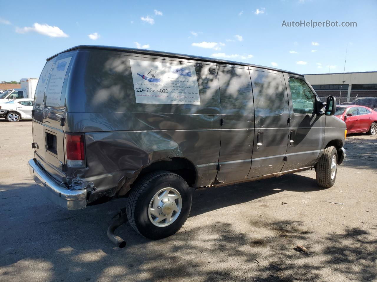 2007 Ford Econoline E350 Super Duty Van Синий vin: 1FTSE34L57DB25062