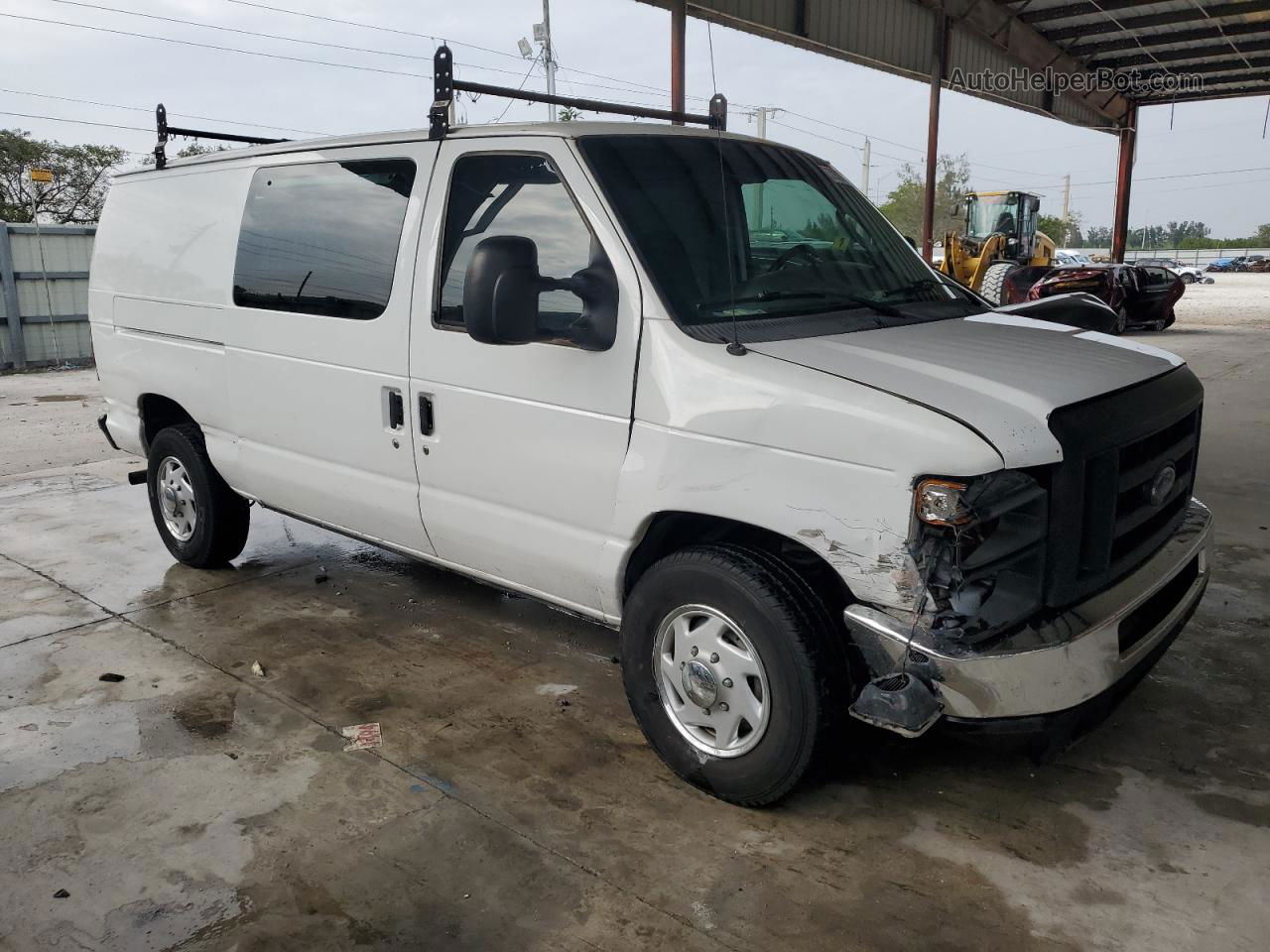 2008 Ford Econoline E350 Super Duty Van White vin: 1FTSE34L58DB41277