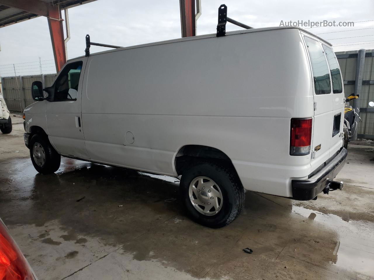 2008 Ford Econoline E350 Super Duty Van White vin: 1FTSE34L58DB41277