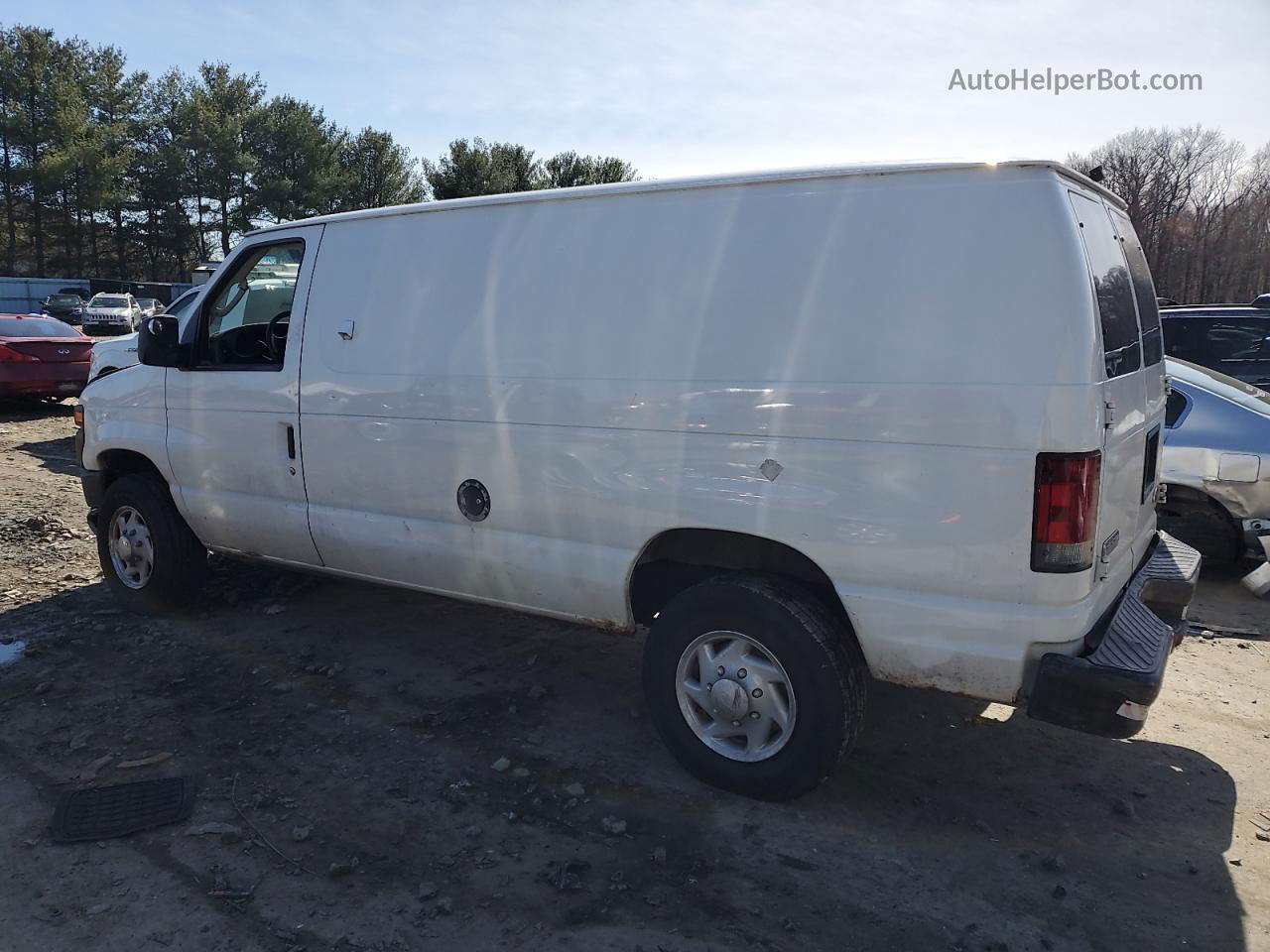 2008 Ford Econoline E350 Super Duty Van White vin: 1FTSE34L68DB60534