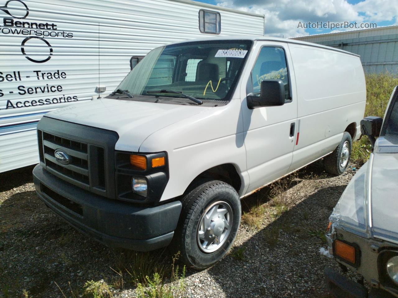 2010 Ford Econoline E350 Super Duty Van White vin: 1FTSE3EL0ADA57503