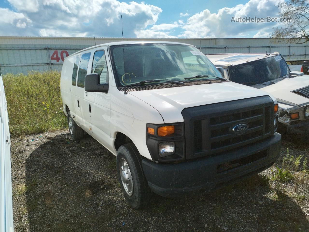 2010 Ford Econoline E350 Super Duty Van White vin: 1FTSE3EL0ADA57503