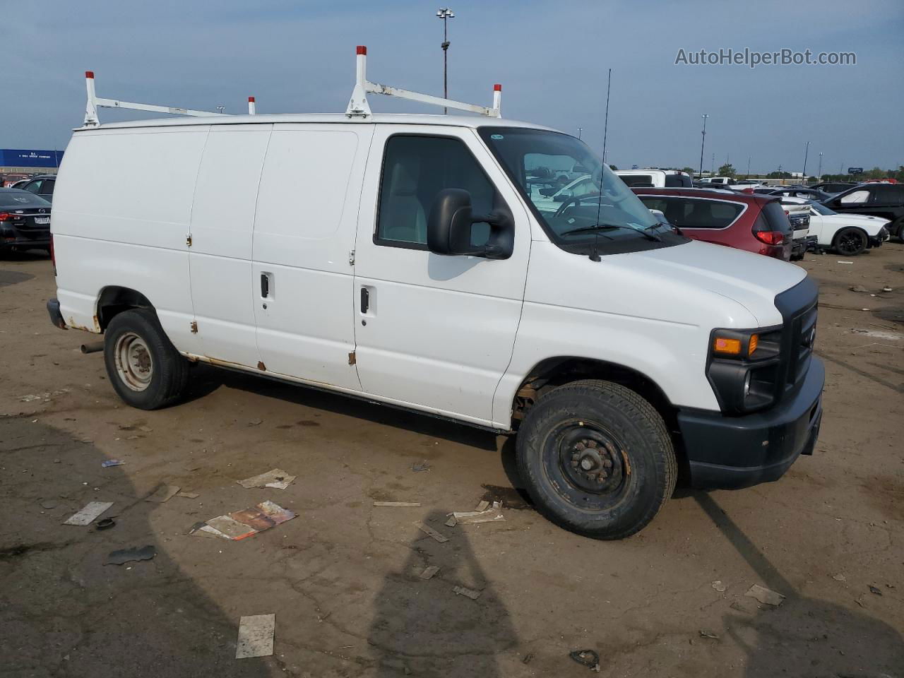 2010 Ford Econoline E350 Super Duty Van White vin: 1FTSE3EL1ADA66338