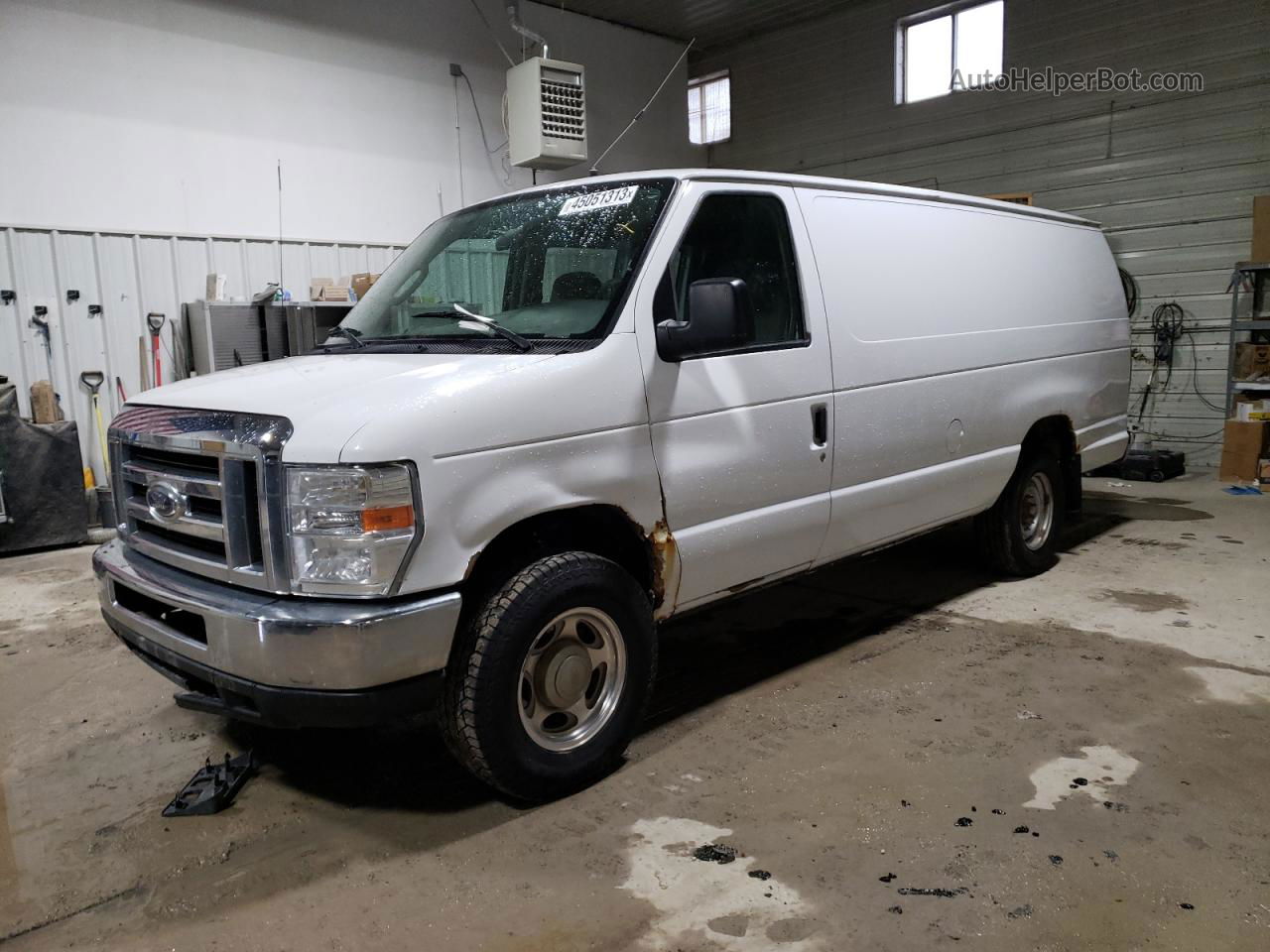 2008 Ford Econoline E350 Super Duty Van White vin: 1FTSS34L08DA31228